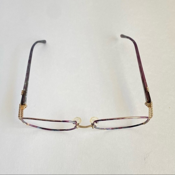 Vintage Christian Dior Eyeglasses Frames Purple Green Thin Glasses Retro 70s 80s